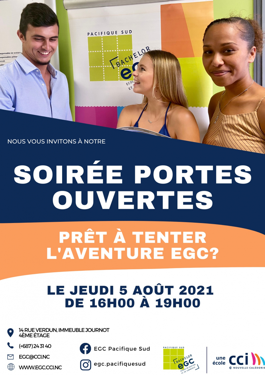 affiche soirée portes ouvertes EGC 2021