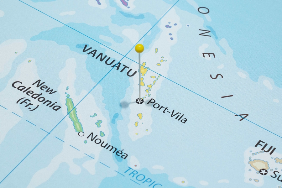 carte NC et Vanuatu Shutterstock